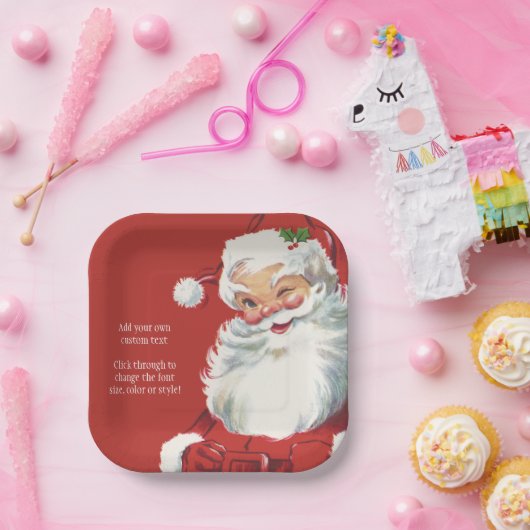 Weihnachtsmann, Jolly und Winking Pappteller (Party)