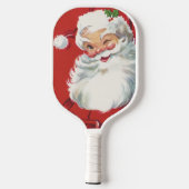 Weihnachtsmann, Jolly und Winking Pickleball Schläger (Rückseite)