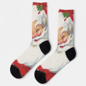 Weihnachtsmann, Jolly und Winking Socken (Linkes Detail)