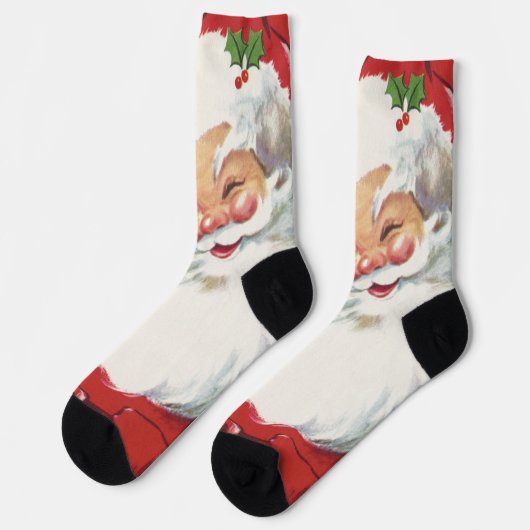 Weihnachtsmann, Jolly und Winking Socken (Linkes Detail)
