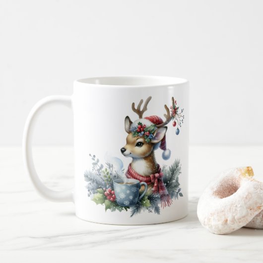 Weihnachtsmann Kaffeetasse (Mit Donut)