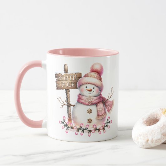 Weihnachtsmann-Kaffeetasse Tasse (Mit Donut)