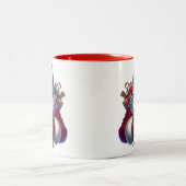 Weihnachtsmann-Kaffeetasse Zweifarbige Tasse (Mittel)