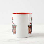 Weihnachtsmann-Kaffeetasse Zweifarbige Tasse (Mittel)
