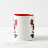 Weihnachtsmann-Kaffeetasse Zweifarbige Tasse (Mittel)