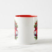 Weihnachtsmann-Kaffeetasse Zweifarbige Tasse (Mittel)