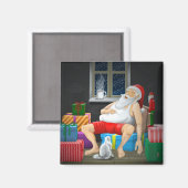 Weihnachtsmann Kaffeezeit Magnet (Vorderseite/Rückseite)