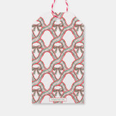 Weihnachtsmann Kariert Bow Geschenkanhänger (Rückseite)