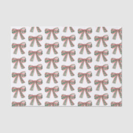 Weihnachtsmann Kariert Bow Seidenpapier