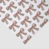 Weihnachtsmann Kariert Bow Seidenpapier (Ausschnitt)