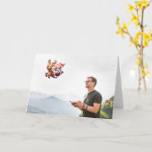 Weihnachtsmann  karte (Gelbe Blume)