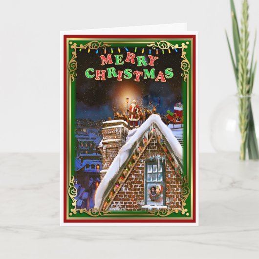 Weihnachtsmann Karte (Vorderseite)