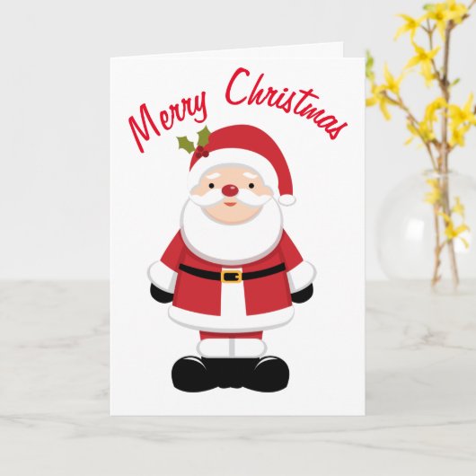 Weihnachtsmann Karte (Gelbe Blume)