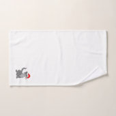 Weihnachtsmann-Katze mit einer roten Badhandtuch Set (Handtuch)
