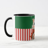 Weihnachtsmann-Katze mit Kakaotasse Tasse (Links)