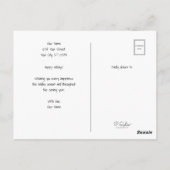 Weihnachtsmann Katze Niedlich Funny Cartoon Postkarte (Rückseite)