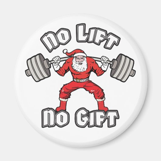 Weihnachtsmann - Kein Aufzug, kein Geschenk Magnet (Vorne)