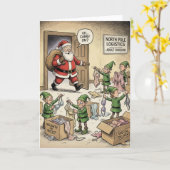 Weihnachtsmann kennt "das Geheimnis" Karte (Gelbe Blume)