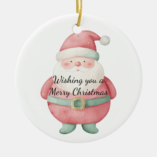 Weihnachtsmann Keramik Ornament (Vorne)