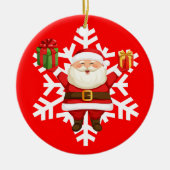 Weihnachtsmann Keramik Ornament (Vorne)