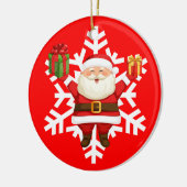 Weihnachtsmann Keramik Ornament (Links)