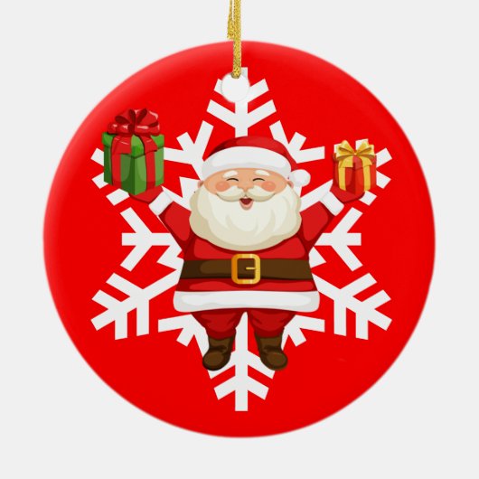 Weihnachtsmann Keramik Ornament (Hinten)