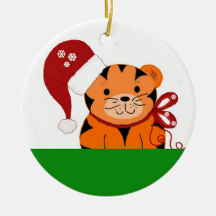 Weihnachtsmann Keramik Ornament