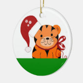 Weihnachtsmann Keramik Ornament (Links)