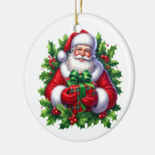 Weihnachtsmann Keramik Ornament (Links)
