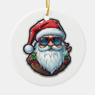 Weihnachtsmann Keramik Ornament