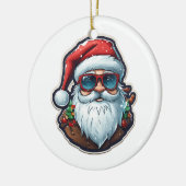 Weihnachtsmann Keramik Ornament (Links)