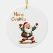 Weihnachtsmann Keramik Ornament (Vorne)