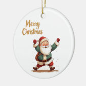 Weihnachtsmann Keramik Ornament (Links)