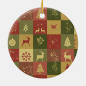 Weihnachtsmann Keramik Ornament (Hinten)
