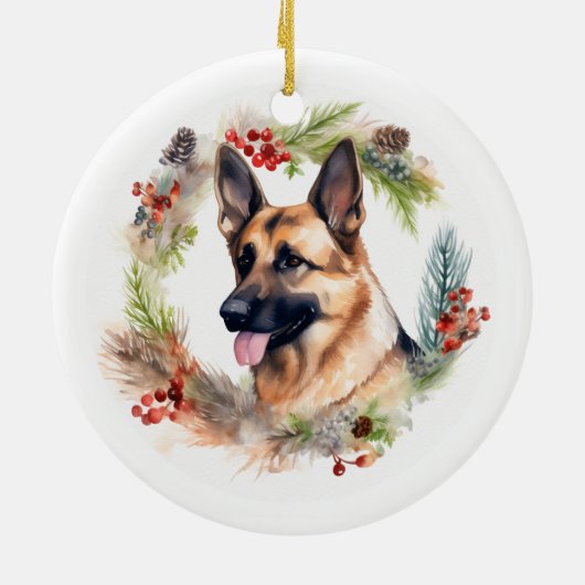 Weihnachtsmann Keramik Ornament (Hinten)