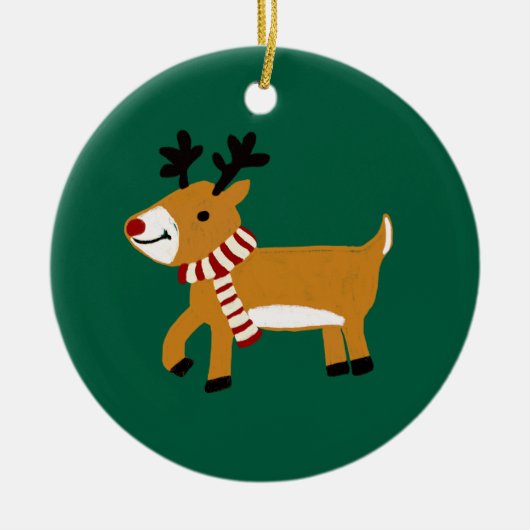 Weihnachtsmann Keramik Ornament (Vorne)