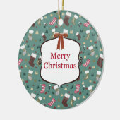 "Weihnachtsmann" Keramik Ornament (Links)