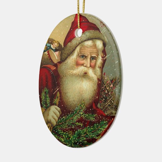 Weihnachtsmann Keramik Ornament (Links)