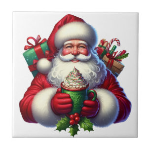 Weihnachtsmann Keramikfliese