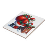 Weihnachtsmann Keramikfliese (Seite)