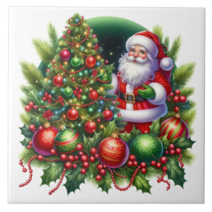Weihnachtsmann-Keramikfliese Fliese