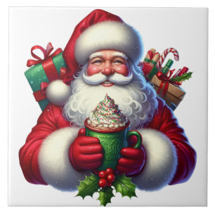 Weihnachtsmann-Keramikfliese Fliese