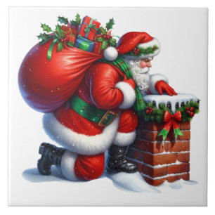 Weihnachtsmann-Keramikfliese Fliese