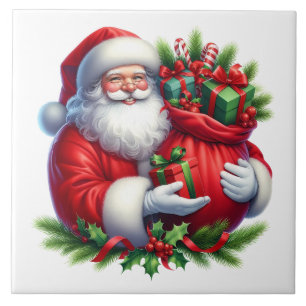 Weihnachtsmann-Keramikfliese Fliese