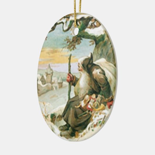 Weihnachtsmann Keramikornament (Links)