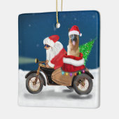 Weihnachtsmann Keramikornament (Links)