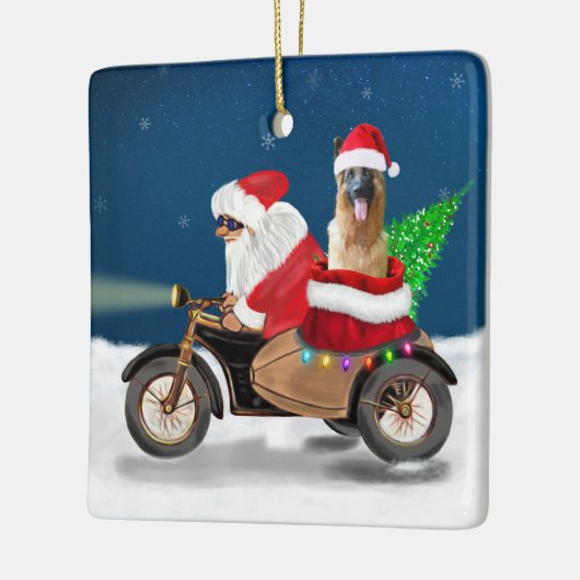 Weihnachtsmann Keramikornament (Links)