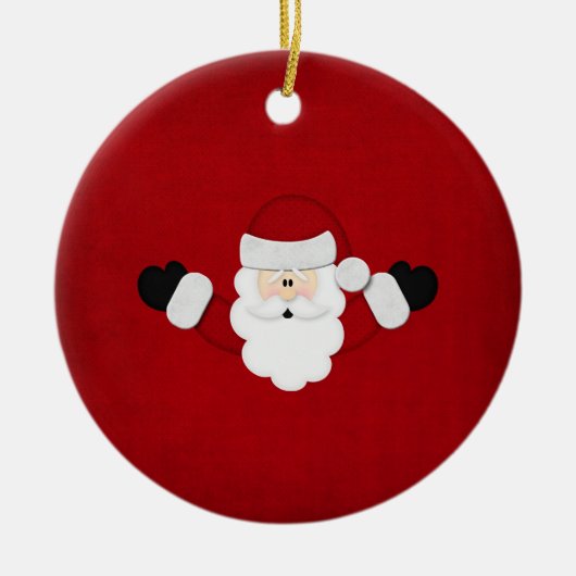 Weihnachtsmann Keramikornament (Vorne)