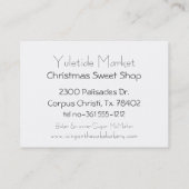 Weihnachtsmann & Kind auf Vintagem Telefonstil Visitenkarte (Rückseite)