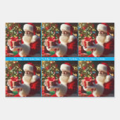 Weihnachtsmann Kind den Namen Weihnachten hinzufüg Geschenkpapier Set (Vorderseite 2)